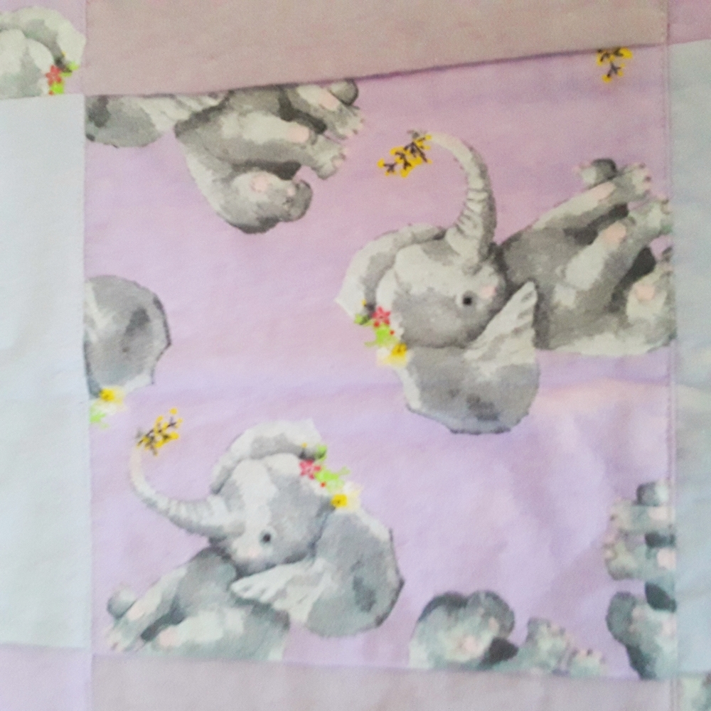 NEW Handmade Elephant Quilt Crib Quilt
